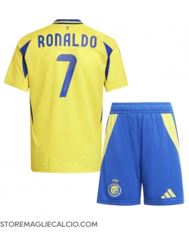 Al-Nassr Cristiano Ronaldo #7 Maglia Gara Casa Repliche 2024-25 Bambino Maniche Corte